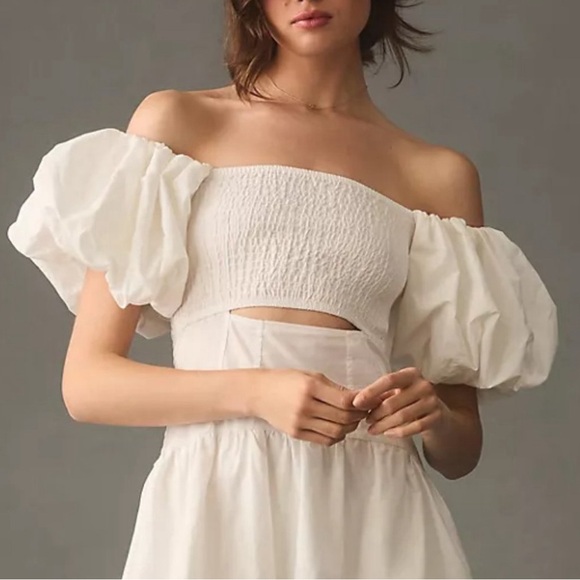 Anthropologie Moon River off-the-shoulder cutout dress sz M, NWOT - Picture 3 of 7